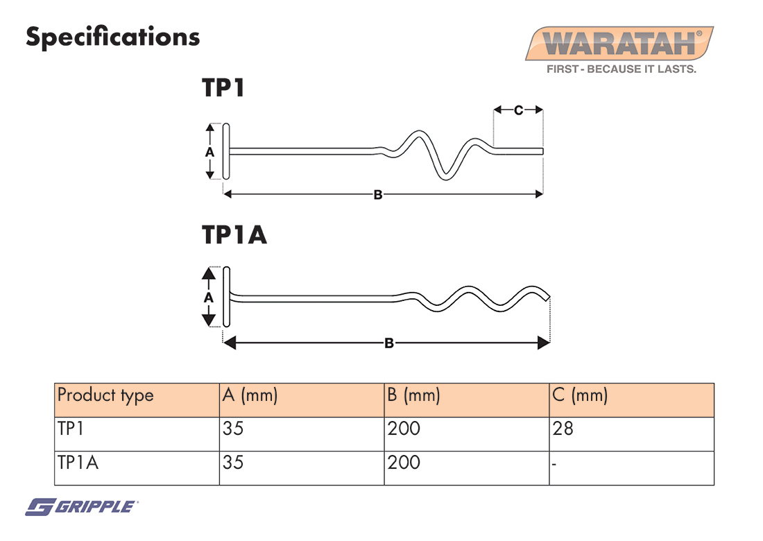 4 WAR Terra Pins Specifications